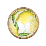 Bowl - Mango wood - Lemon 25 cm.