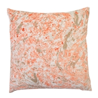 Cushion marble Orange/Gold 50x50, Recycled cotton