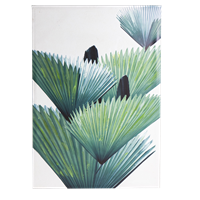 Painting - Print & Acrylic - Palm leaf