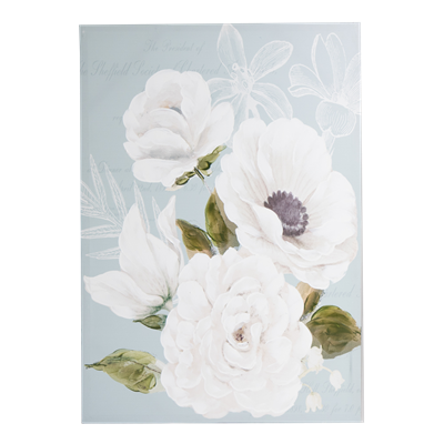 Painting - Print & Acrylic - Flower poppy