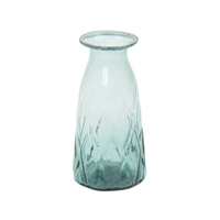 Vase Petrol blue Small 11x8cm, handmade & recycled glass