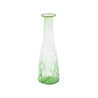 Vase Light green Large 18x8cm, handmade & recycled glass