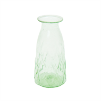 Vase Light green Small 11x8cm, handmade & recycled glass