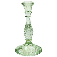 Candle holder 23, lt.green, recycled glas