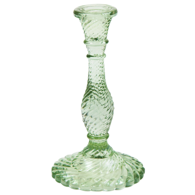 Candle holder 23, lt.green, recycled glas