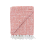 Recycled - Throw, Coral/white 150x125