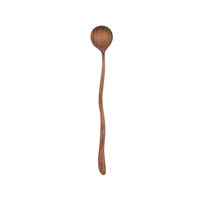 Spoon, w/curves, teak 22cm