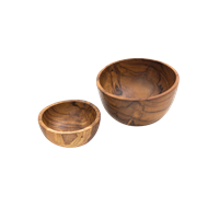 Bowl, set of 2, teak D10 & 7cm