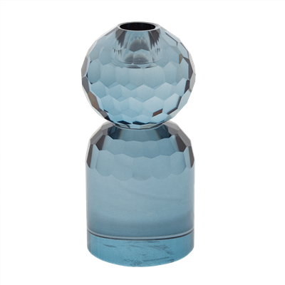 candle stick crystal blue 14cm-6