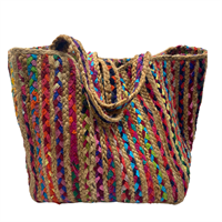 Shopping bag jute/recycled cotton 