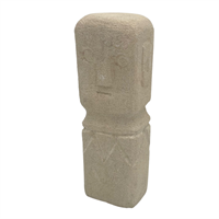 Stoneman, 13 cm. Patung sandstone zig collar