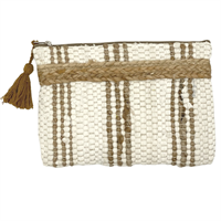 Pouch Jute/recycled cotton, white