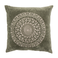 Cushion, Mandala,  olive 60x60 cm