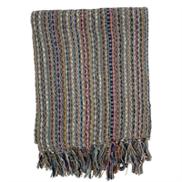 Multi Beige Throw, recycled cotton, 150 x 125 cm