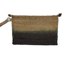 Jute pouch, natural/grey 30x20