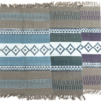 Rugs 6 psc. 2 in each colour blue, olive, purple jute and recycled cotton 60X90