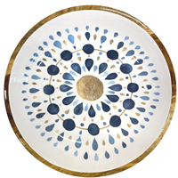 Plate 40cm - blue mandala