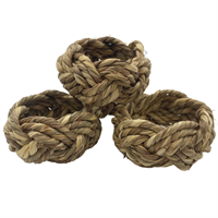 Seagrass napkin ring, natural, set of 4, handmade