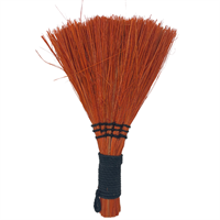 Broom orange/black 20-25cm Natural fiber & jute cord handmade 100% ECO friendly