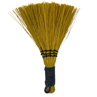 Broom yellow/black 20-25cm Natural fiber & jute cord handmade 100% ECO friendly