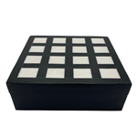 Box resin/bone, Black/white 15x15