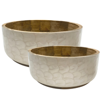 Bowl straight White Pearl, set of 2