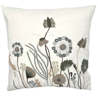 Cushion white embroidery  50x50 cm. incl. Filler