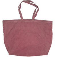 Shopping bag maroon stoned wash 100% cotton