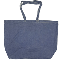 Shopping bag denmin blue stoned wash 100% cotton