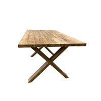 Dining table Recycled teak X-Legs 160x90 cm