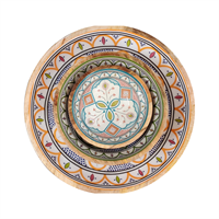 Bowl,  3 different Moroccan prints