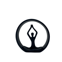 Yoga woman, black alu